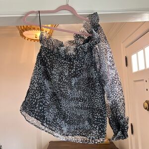 H&M Monochrome Textured Blouse